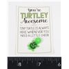 Image 1 : NEW GREETING CARD INSERT WITH DARK GREEN TURTLE