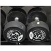 Image 1 : LOT OF 2 60LB BELLS OF STEEL URETHANE DUMBBELLS