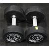 Image 1 : LOT OF 2 35LB BELLS OF STEEL URETHANE DUMBBELLS