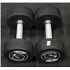 Image 1 : LOT OF 2 30LB BELLS OF STEEL URETHANE DUMBBELLS