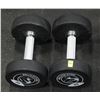 Image 1 : LOT OF 2 20LB BELLS OF STEEL URETHANE DUMBBELLS