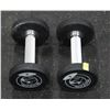 Image 1 : LOT OF 2 5LB BELLS OF STEEL URETHANE DUMBBELLS