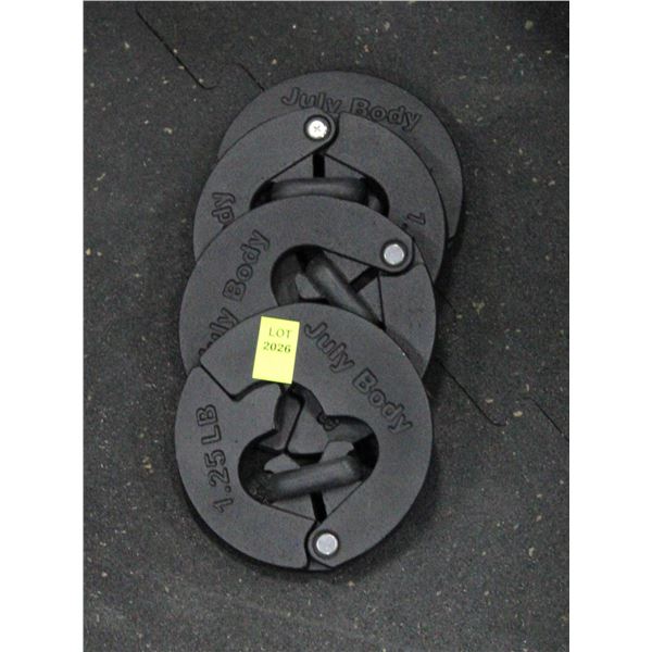 LOT OF 4 1.25LB JULY BODY WEIGHT CLIPS