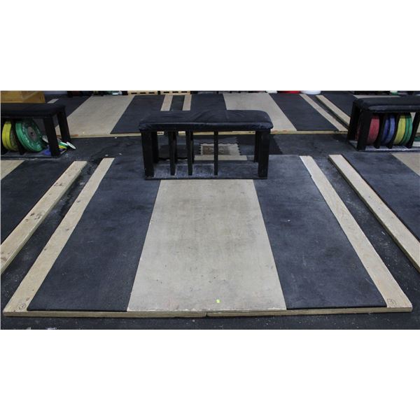CUSTOM MADE OLYMPIC WEIGHTLIFTING PLATFORM W/