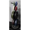 Image 1 : CUSTOM WEIGHT RACK W/ VARIOUS WEIGHT PLATES