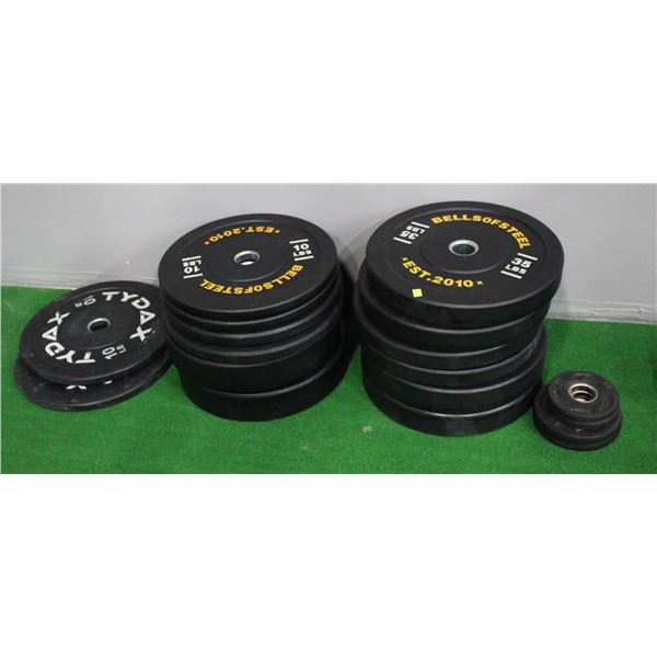 18 ASSORTED WEIGHT PLATES