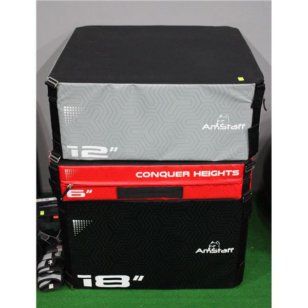 SET OF 3 ASSORTED HEIGHT PLYO BOXES