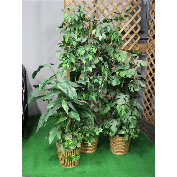 LOT OF 3 ARTIFICIAL TREES