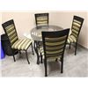 Image 1 : ROUND GLASSTOP DINNING TABLE W/ 4 CHAIRS