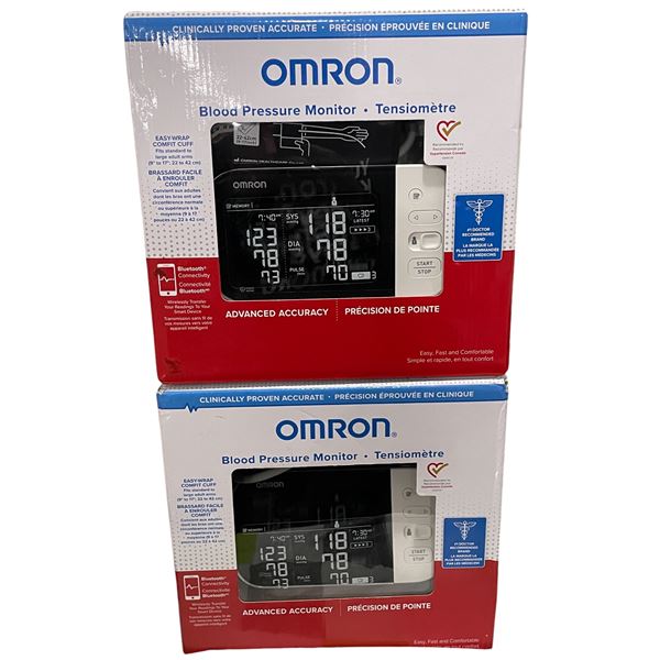 2pc Omron Blood Pressure Monitors BP7455CAN