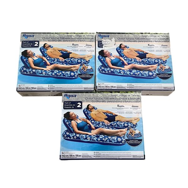 3pc Aqua pool lounges (each box has 2 pcs)