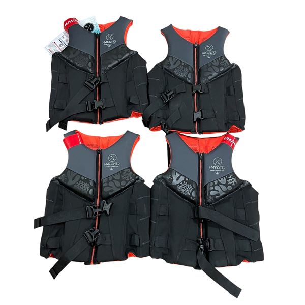 Group of 4 Hyperlite H2O life jackets (size M)