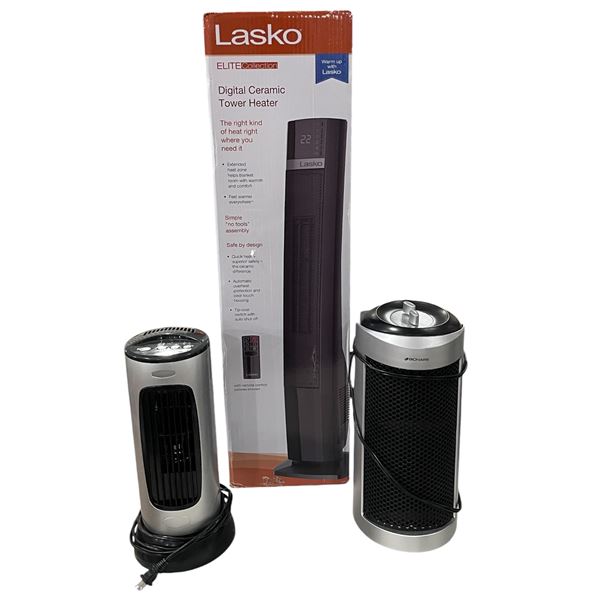 Lasko digital ceramic tower heater with 2 room fans