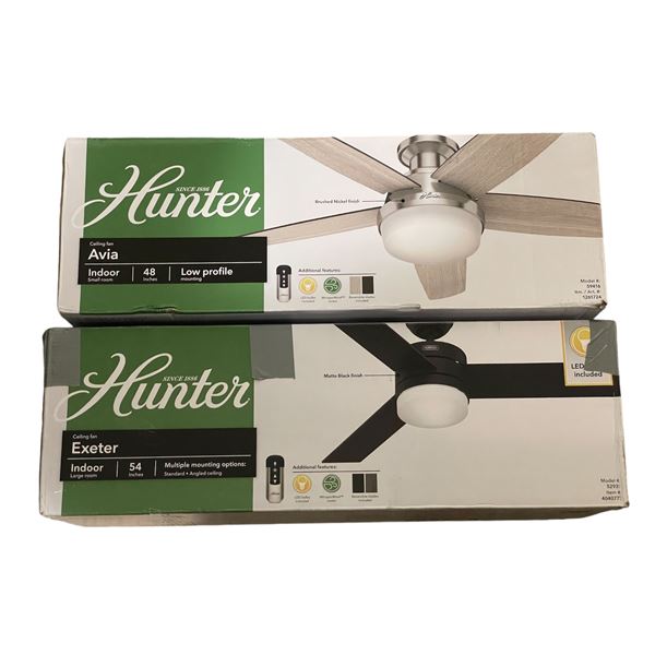 Hunter Avia & Exeter ceiling fans
