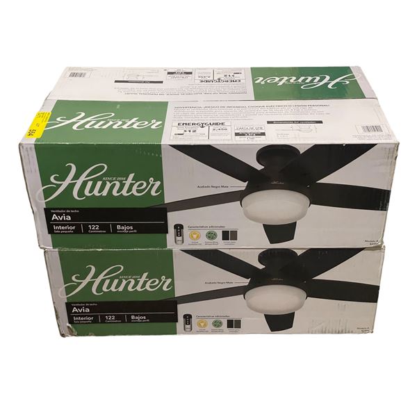 Group of 2 Hunter Avia ceiling fans