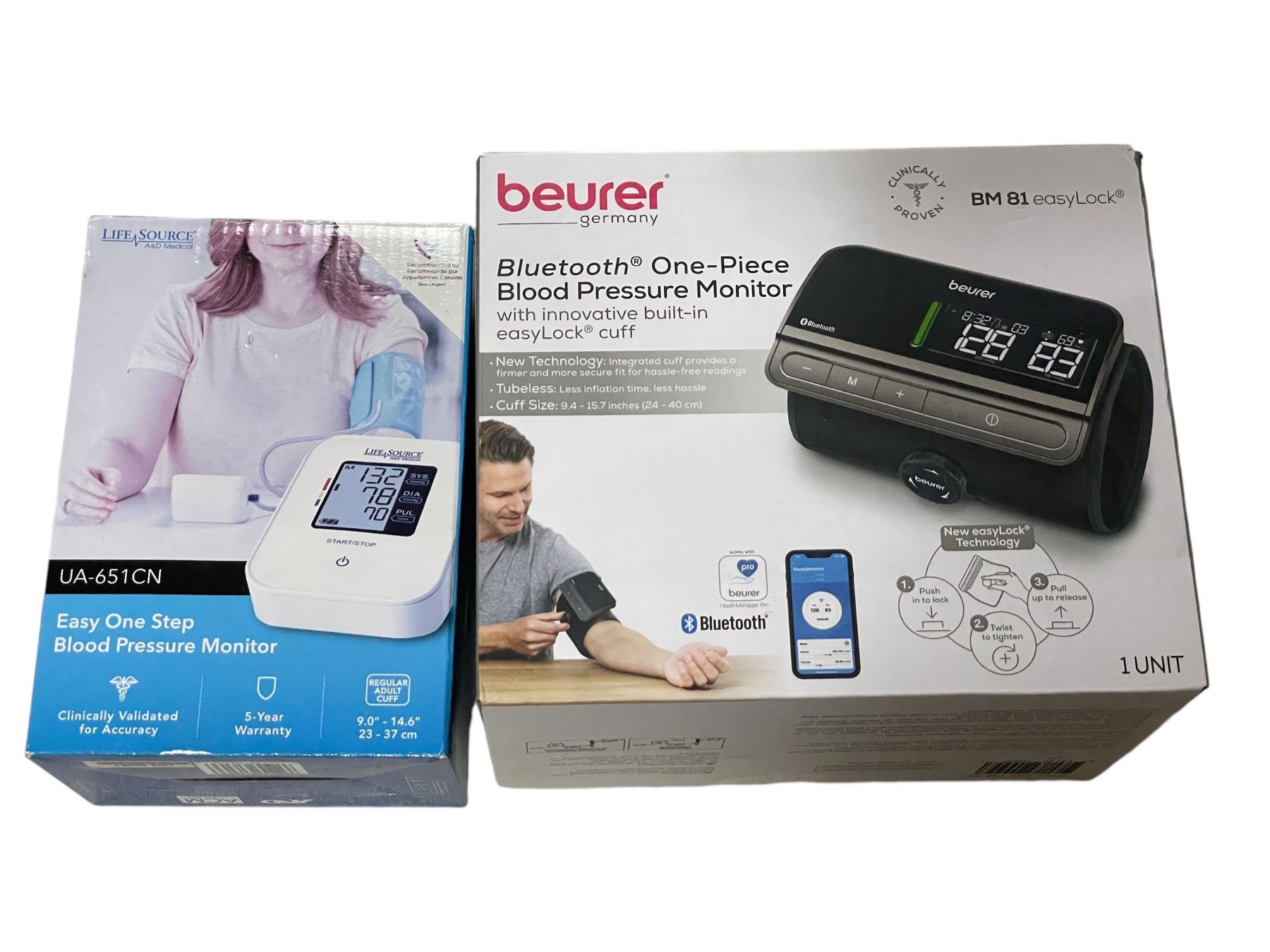 Beurer Bluetooth blood pressure monitors BM81 easy Lock & Life Source ...