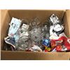 Image 2 : Set of Petro Canada Olympic Glasses with 22-carat-gold accents and box full of assorted cups