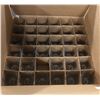 Image 1 : Group lot - 3 dozen footed rocks glasses/ beverage rack/ wooden decorative piece/ plastic trays/ met