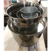Image 4 : Group lot - 3 dozen footed rocks glasses/ beverage rack/ wooden decorative piece/ plastic trays/ met