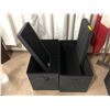 Image 1 : 2pc Gray collapsible storage bins