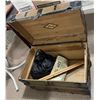 Image 2 : Vintage wooden travel chest