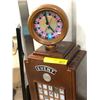 Image 2 : Upright Casino Storage Cabinet - Roulette Wheel Clock (approx. 3ft tall)