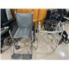 Image 1 : Folding wheelchair & aluminium walker