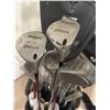 Image 2 : Vintage gold clubs set on bag boy cart MacGregor