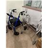 Image 1 : 2pc - Foldable walker with seat and folding walker
