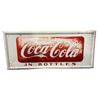 Image 1 : Vintage Coca-Cola drink in bottles sign (approx 53in x 25in)