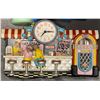 Image 2 : 2 vintage wall clocks - Polar Bear Coca Cola, Diner's