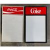Image 2 : 3 vintage Coca Cola menu boards - 28in x 17in & 20in x 49in