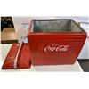 Image 2 : Vintage metal lined French cooler by St. Thomas - approx. 16in x 17in x 13in