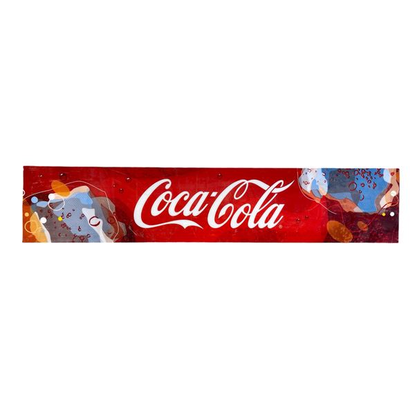 Plexi Coca Cola sign - approx. 47in x 9 1/2in