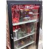 Image 2 : Vintage Coca Cola 4 shelf Habco display cooler with contents of glasses - Eagle Series ESM12