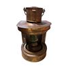 Image 1 : Vintage copper nautical oil lamp - approx. 17in x 10in x 9in