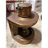 Image 2 : Vintage copper nautical oil lamp - approx. 17in x 10in x 9in