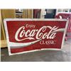 Image 2 : Vintage self  framed Enjoy Coca Cola Classic tin sign - 36in x 59in
