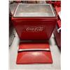 Image 2 : Vintage metal lined Coca Cola cooler with metal insert tray by St. Thomas - 17in x 12in x 16in