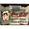 Image 2 : Vintage mirror back Coca Cola advertising sign - approx. 16in x 20in