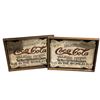 Image 1 : 2 Vintage mirror back Coca Cola advertising sign - approx. 16in x 12in each