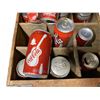 Image 2 : Vintage Coca Cola Portland Oregon wooden crate & assorted cans - approx. 18in x 12in x 6in