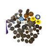 Image 1 : Assorted world currencies/ tokens/ Canadian silver dime etc.