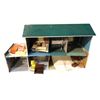 Image 2 : Vintage tin doll house with some furniture - approx. 14in x 25in x 8in