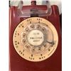 Image 2 : Vintage red rotary dial telephone converted to lamp