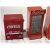 Image 2 : 3pc Coca Cola collectibles - Drink Coca Cola in Bottles Vendo musical bank (working)/ miniature disp