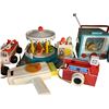 Image 2 : Group of assorted vintage Fisher Price toys -  Fire trucks/ Ziggy-Zilo/ Peek A Boo Screen/ Camera et
