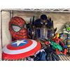 Image 2 : Shelf lot - Misc. toys including stormtrooper, spiderman, figurines, etc.