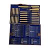 Image 2 : Vintage EJF Silverware in wooden display case - Approx 90 pc - 18x12x7"