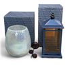 Image 1 : 2 Pc - PartyLite decorative vase and lantern w/ tea lite stand